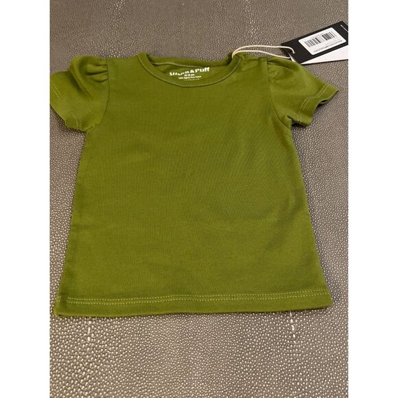 Misha & Puff Organic Pima Cotton Puff Sleeve Tee 12-18 Mo. - Picture 2 of 5